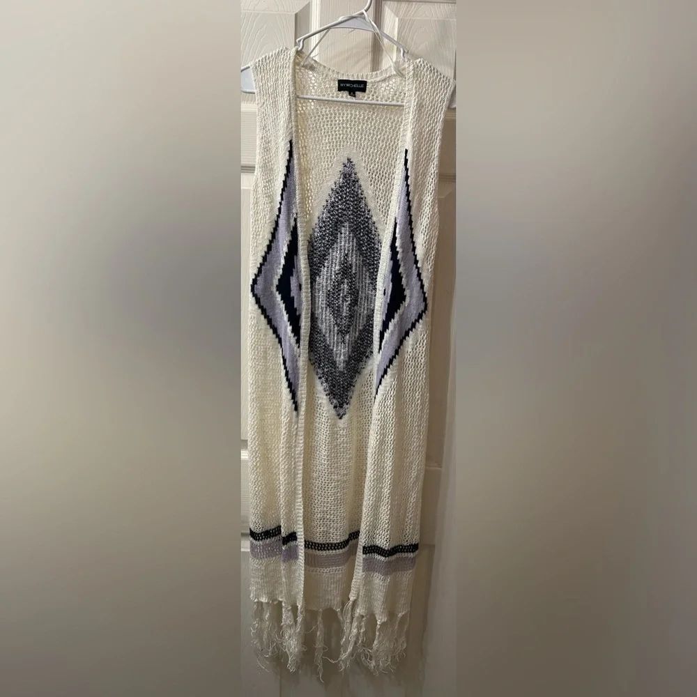 My Michelle knit Front Open Sleeveless Cardigan